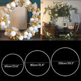 Cifeeo  60/80/100Cm Plastic Artificial Wreath Frame Wedding Decoration DIY Arch Bow Balloon Garland Christmas Party Decor