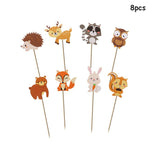 WEIGAO Lion Monkey Cake Toppers Jungle Birthday Theme Party Decor Cupcake Wrapper Cupcake Decor for Kids Birthday Party Supplies