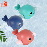 Bath Toys Baby Water Chain Clockwork Cute Cartoon Animal Tortoise Infant Swim Penguin Fish Wound-Up Kids Beach Water Bath Toy