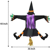 new witch doll Crashing Witch Into Tree Halloween Decoration Door Porch Tree Decoration