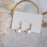 Elegant Bohemia Women Pearl Earrings Luxury  Stud Earring Wedding Jewelry for Bridal