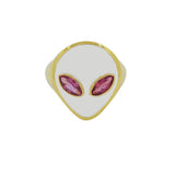 Alien ring cute rings for women female punk style jewelry hip hop jewellry