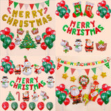 Merry Christmas Balloons Set Home Decorations Xmas Decor Foil Balloon Santa Claus Party Supplies