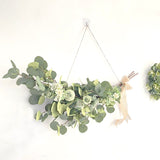 Artificial Green Eucalyptus Garland Leaves Vine Silk Leaf Fake Rattan Artificial Plants Ivy Wreath Wall Hanging Wedding Decor