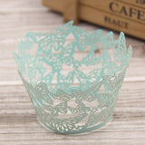 Christmas Gift 10PCS Lovely Butterfly Little Vine Lace Laser Cut Cupcake Paper Wrapper Liner Baking Cup Home/Wedding/Birthday Party Decoration