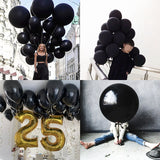 5/10/12/18/36 inch Matte Black Latex Balloons Helium Balloon Birthday Party Decorations Adult Wedding Decor Air Globos Toys