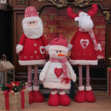 Christmas Gift 1/3PCS Snowman Elk Merry Christmas Big Dolls Tree Decor New Year Ornament Deer Santa Claus Standing Doll Decoration Gift for Kid