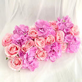 Wedding Road Cited Flowers Silk Rose Peony Hydrangea DIY Arched Door Flower Row Window T Station Wedding Decoration 50cm