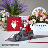 Christmas Card Santa Ride Xmas Festival New Year Card Winter Holiday Greeting Cards with Envelopes