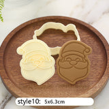 Christmas Gift Christmas Cookie Plunger Cutters Fondant Cake Mold Biscuit Sugarcraft Cake Decorating Tools