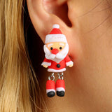 Christmas Gift Christmas Earrings for Girls Fashion Jewelry Accessories Snowman Studs Earring New  Christmas Gifts Halloween Party Earings