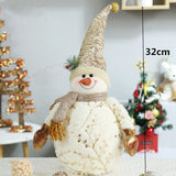 Cifeeo Elk Christmas Dolls Christmas Decorations for Home Retractable Standing Toy Birthday Party Gift Kids Santa Cluas Snowman