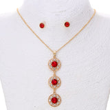 Multicolor Cubic Zirconia Stone Jewelry Sets for Women Ladies Necklace Earrings Sets Bridal Wedding bijoux africain parures