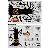 Black Friday Cifeeo  Halloween Window Stickers Glass Door Cute Skull Spider Bat Horror Ghost Party DIY Decoration Happy Halloween Decor For Home 2022