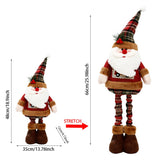 Stretchable Christmas Santa Claus Dolls Snowman Elk Toys Christmas Kids Gifts Xmas Tree Ornaments Home Decors Navidad Natal 2022