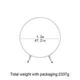 Circle Wedding Props Birthday Decor Wrought Iron Round Ring Arch Backdrop Round Arch Lawn Artificial Flower Row Stand Wall Shelf