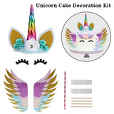 Unicorn Cake Topper Rainbow Cloud Balloon Cupcake Topper Kids Birthday Cake Flags Decor Baby Shower Girl Favors Cake Decorating