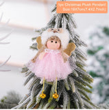 PATIMATE Christmas Angel Plush Doll Pendant Christmas Tree Ornament Christmas Decoration for Home Xmas Gifts Noel Navidad