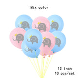 Christmas Gift 1SET Elephant Baby Shower/Gender Reveal Decoration Cartoon Balloons Cake Toppers Candy Box Happy Birthday Picks Party Supplies