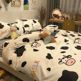 Cifeeo Rainbow Bedding Set Cartoon Printed Bed Linen Sheet Adult Kids Childs 4IN1 3IN1 Bedsheet with Duvet Cover Pillowcase All Season