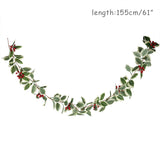 Christmas Wreath Barries Cones Artificial Vine Hanging Floral Foliage Garland Christmas Decorations for Home Navidad Natal 2022