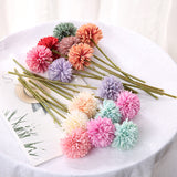 Cifeeo 1/5pcs Dandelion Flower Ball Simulation Bouquets Artificial Flower Wall Fake Flower Home Decoration Wedding Holding Flower