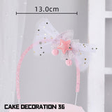 Back to school supplies  Cifeeo  Dream Girl Unicorn Birthday Cake Topper Doll Decoration Pink Rainbow Five Pointed Star Plug-In Happy Birthday Cake Decoration