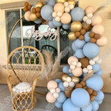 Christmas Gift 120pcs Maca Blue Double Cream Latex Balloons Garland Wedding Birthday Baby Shower Home Decoration Party Supplies