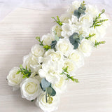 Wedding Road Cited Flowers Silk Rose Peony Hydrangea DIY Arched Door Flower Row Window T Station Wedding Decoration 50cm