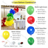 111pcs Birthday Green Blue Aven Balloons Garland Yellow Balloon Accessories Arch Kit Red Globos Baby Shower Party Decor Supplies