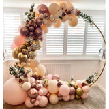 Cifeeo Christmas Gift 93Pcs/lot Chrome Champagne Balloon Garland Arch Kit Boho Wedding Decoration Peach Ballons For Birthday Party Baby Shower Decor