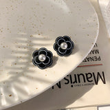 Cifeeo New Arrival Stud Earrings Round Metal Women Classic Cute Simple Flower Elegant Female Jewelry