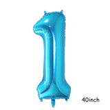 Birthday Party Decors Blue Latex Balloon Disposable Tableware 1st Kids Baby Shower Decoration Supplies Boy Birthday Party Globos