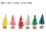 Christmas Gift Fake Pine Tree Mini Artificial Christmas Tree Mini Sisal Tree Miniature Tree Christmas Party Photo Prop For Christmas Ornament