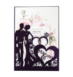 10pcs Laser Cut Wedding Invitations Card Bride And Groom Cute Rings Elegant Greeting Card Valentine's Day Wedding Party Supplies