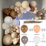 Cream Coffee Khaki Brown Birthday Balloons Garland Arch Kit Latex Globos Baby Shower Supplies Birthday Wedding Party Decorations