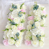 Luxury Wedding Road Cited Flowers Silk Rose Peony Hydrangea DIY Arched Door Flower Row Window T Station Wedding Decoration 50cm