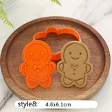 Christmas Gift Christmas Cookie Plunger Cutters Fondant Cake Mold Biscuit Sugarcraft Cake Decorating Tools