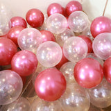 100 Pieces Metal Balloons Pink Ballon Birthday Party Supplies Wedding Decoration Baby Shower Helium Balls Air Confetti Balloons