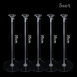 Cifeeo 1Set 7/10 Tubes Balloon Stand Holder Column Balloons Arch Stick Happy Birthday Ballon Kids Baby Shower Wedding Party Decoration