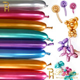 decoration  Cifeeo  100Pcs 260 Magic Strip Balloon Long Pearl Metal Latex Balloons Thick Metallic Inflatable Balloon Birthday Toy Party Decoration