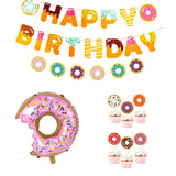 Christmas Gift 1SET Donut Grow Up Cake Decor Garland Balloons Ice Cream Paper Tissue Pompoms Baby Shower Wedding Birthday Party Decorations