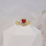 Romantic Arrow of Love Double Finger Ring for Femme Free Size Exquisite Heart Crystal CZ Bague Wedding Jewelry