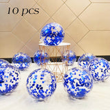 Back  To School Cifeeo 10/20 Rose Confetti Latex Transparent Balloons Metallic Confetti Ballon Baby Shower Kids Birthday Party Wedding Decoration Ball