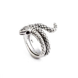 European American Vintage Punk Open Ring for Men Three-dimensional Cool Cobra Snake Ring Wholesale Jewelry