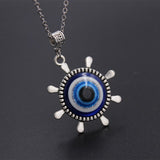 Back To School  1PC Blue Glass 30mm Evil Eye Pendants Necklace For Women Men Turkey Evil Eyes Lucky Necklace Choker Jewelry Accessories