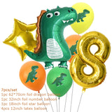 Dinosaur Party Decorations Dragon Balloons Set Paper Garland for Dino Jungle Birthday Party Decor Supplies Kids Children Favors