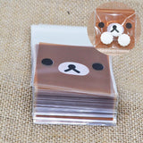 100Pcs Christmas Cookie Candy Package Gifts Bag DIY Self Adhesive OPP Bags For Xmas Home Party Packing Decoration Baking Supply