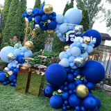 167pcs Noble Dark Blue Maca Blue Balloons Garlands 4D Silver Gold Balloon Arch For Birthday Baby Shower Anniversary Party Decor