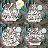 Cifeeo  Merry Christmas Ball Cutting Dies Scrapbooking Metal Embossing DIY Stencil Album Paper Cards Decorative Crafts